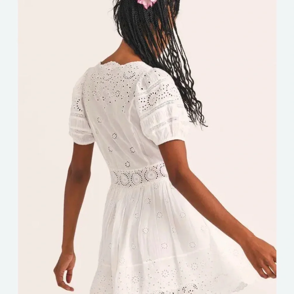LoveShackFancy White Eyelet Mini Dress - Picture 6 of 7